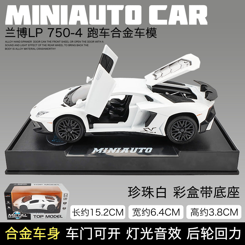 Ready Stock 1:32 Lamborghini LP750-4 Metal Alloy Car Collectibles