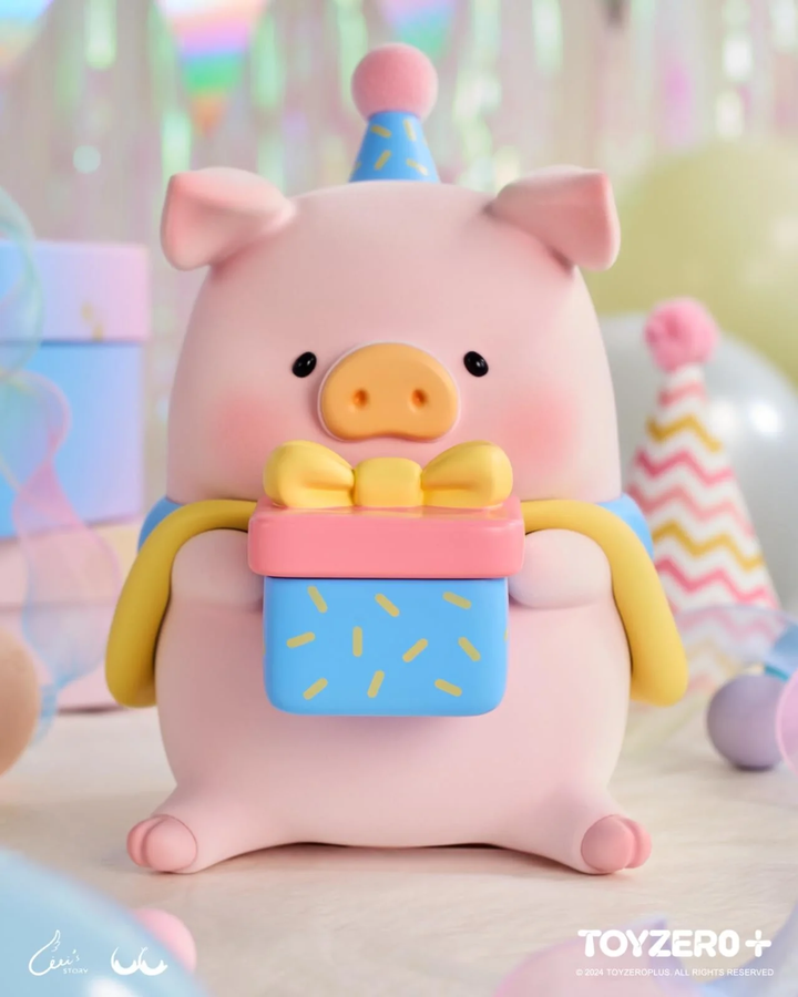 Original TOYZEROPLUS LuLu the Piggy - 3XL 5th Anniversary 正品罐头猪lulu猪五周年生日蛋糕套组限定吊卡潮玩盲盒摆件