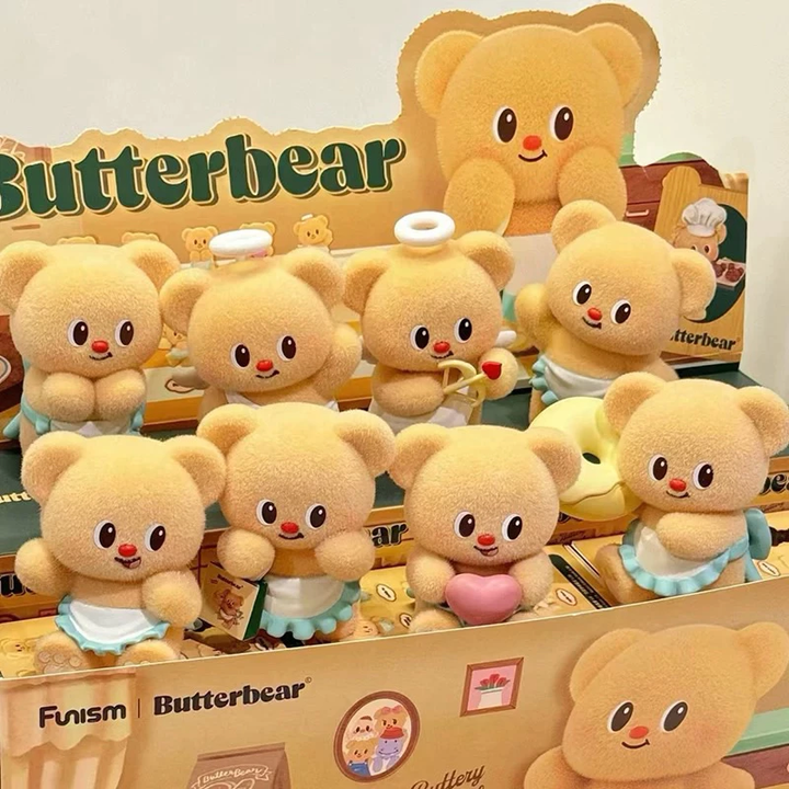 Funism ButterBear Little Day Of Working Series Blind Box Cute Litte Bear Figurine 黄油小熊营业日系列盲盒