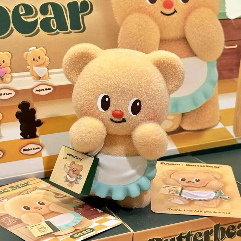 Funism ButterBear Little Day Of Working Series Blind Box Cute Litte Bear Figurine 黄油小熊营业日系列盲盒