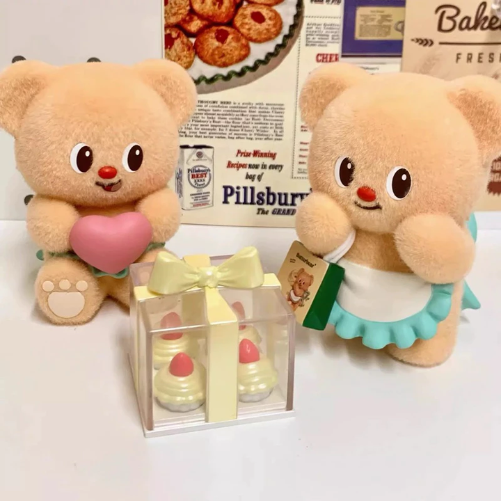 Funism ButterBear Little Day Of Working Series Blind Box Cute Litte Bear Figurine 黄油小熊营业日系列盲盒