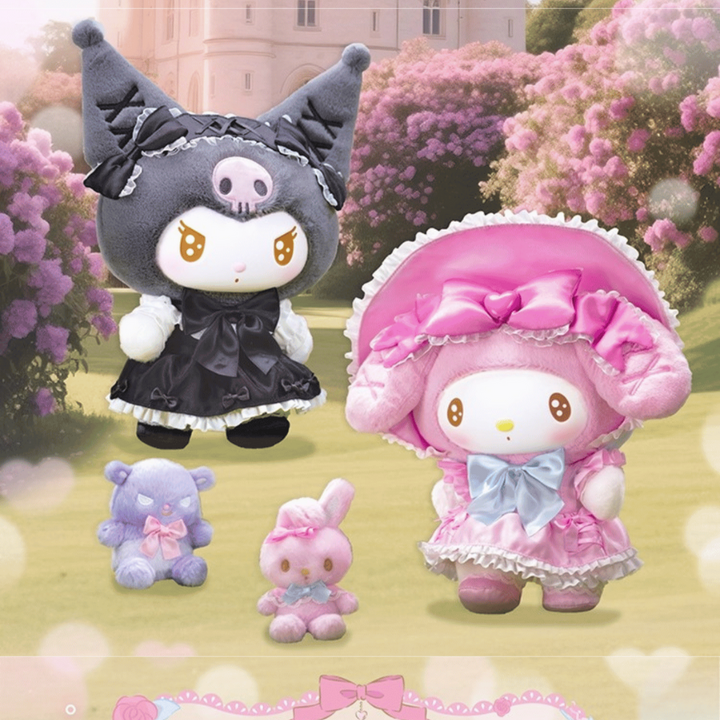 Original TOPTOY Kuromi & My Melody Sweet Fairy Tail Figure 酷洛米美乐蒂甜美童话系列毛绒公仔可爱桌面摆件生日礼物