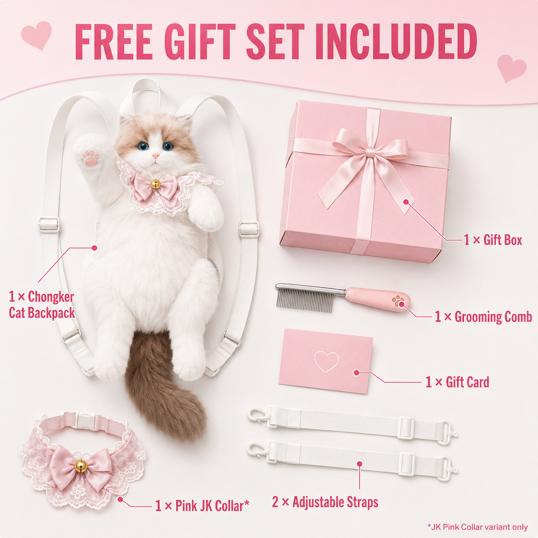 [Ready Stock Malaysia] Original Chongker Ragdoll Cat Backpack 布偶猫背包仿真猫咪玩偶送女孩生日 Free Gift Set