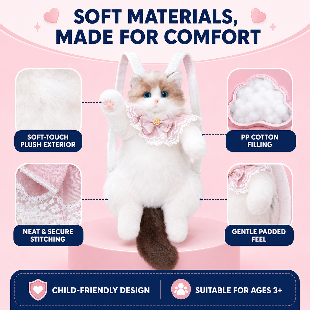 [Ready Stock Malaysia] Original Chongker Ragdoll Cat Backpack 布偶猫背包仿真猫咪玩偶送女孩生日 Free Gift Set
