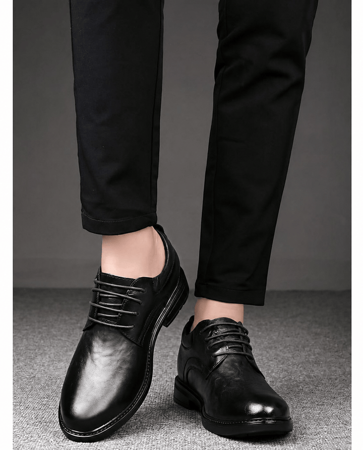 Ratio Prime Formal 5CM Height Increasing Leather Dress Shoes Kasut Tambah Tinggi  (Brown/Black Color)