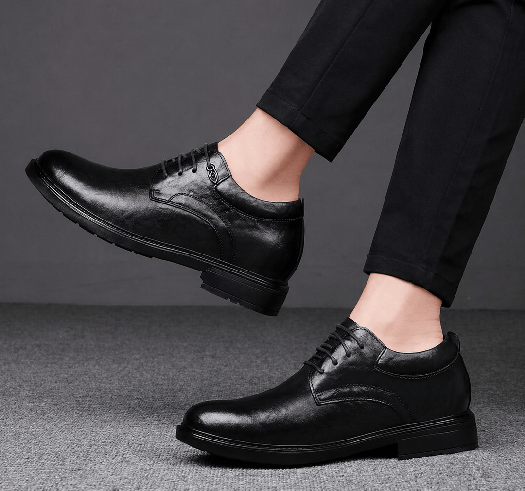Ratio Prime Formal 5CM Height Increasing Leather Dress Shoes Kasut Tambah Tinggi  (Brown/Black Color)