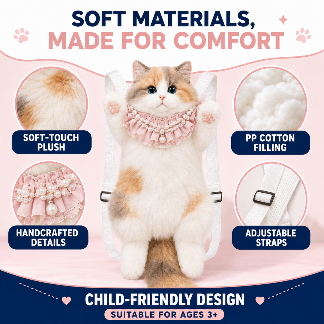 [Ready Stock Malaysia] Original Chongker Calico Cat Backpack 正版仿真三花猫毛绒背包宠客三花猫咪仿真小猫玩偶送女朋友生日背包 Free Gift Set