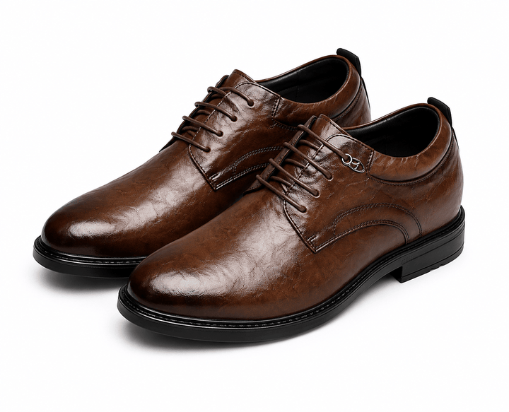 Ratio Prime Formal 5CM Height Increasing Leather Dress Shoes Kasut Tambah Tinggi  (Brown/Black Color)