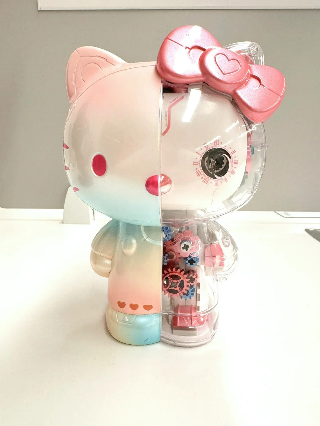 TOPTOY Sanrio Hello kitty Colorful Model Building Blocks 三丽鸥HELLO KITTY幻彩琉璃大体凯蒂猫拼装积木女生礼物