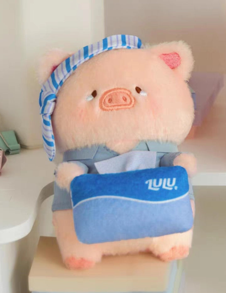 TOYZERO+ LuLu Pig My Work Partner Plush Blind Box Screen Pendant Workstation Ornament罐头猪LuLu猪我的上班伙伴毛绒盲盒屏幕挂件工位摆件
