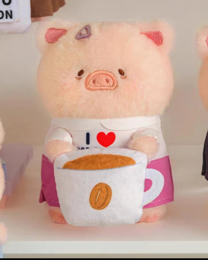 TOYZERO+ LuLu Pig My Work Partner Plush Blind Box Screen Pendant Workstation Ornament罐头猪LuLu猪我的上班伙伴毛绒盲盒屏幕挂件工位摆件