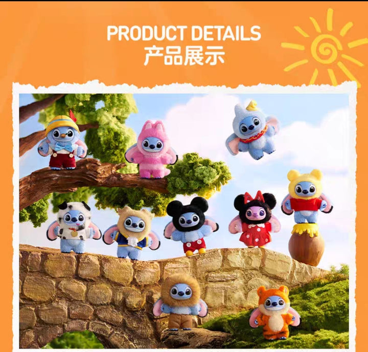 Stitch Adventure Series Vinyl Plush Keychain Blind Box Toy Gift史迪奇穿越系列搪胶毛绒挂件盲盒玩具礼物