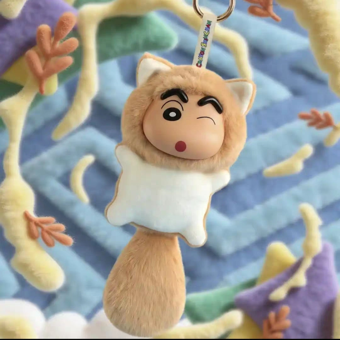 Original 52toys Crayon Shin-Chan Big Tails Vol.2 Vinyl Face Plush Toy Series Blind Box正品52TOYS蜡笔小新盲盒大尾巴二代毛绒搪胶挂件潮玩手办女生礼物