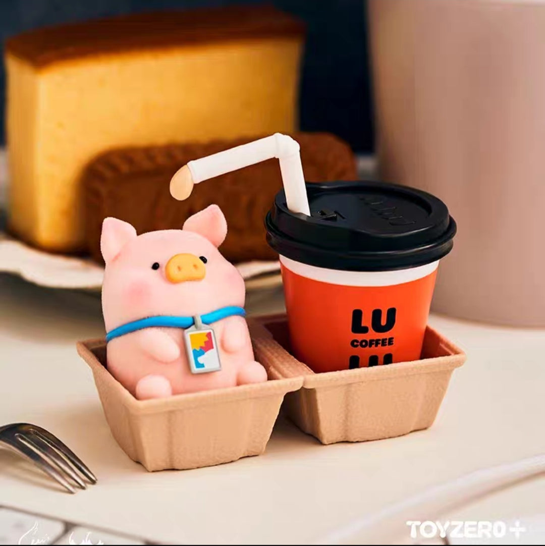 TOYZERO+ Canned Pig LuLu Pig Working Pig Blind Box Flocked Doll Trendy Toy TOYZERO+罐头猪LuLu猪上班猪事多盲盒植绒公仔潮玩桌面摆件