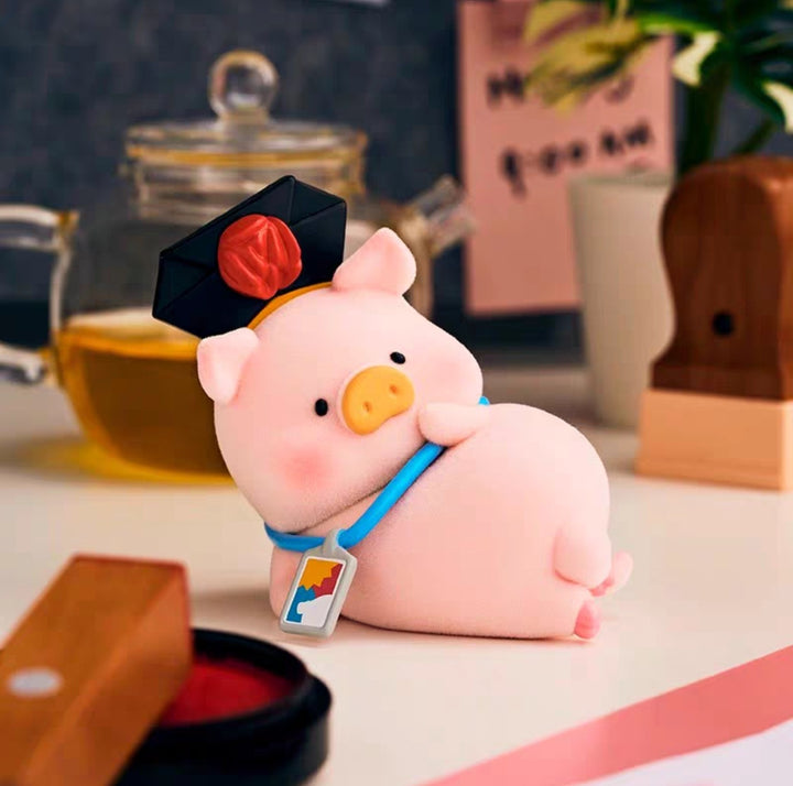 TOYZERO+ Canned Pig LuLu Pig Working Pig Blind Box Flocked Doll Trendy Toy TOYZERO+罐头猪LuLu猪上班猪事多盲盒植绒公仔潮玩桌面摆件