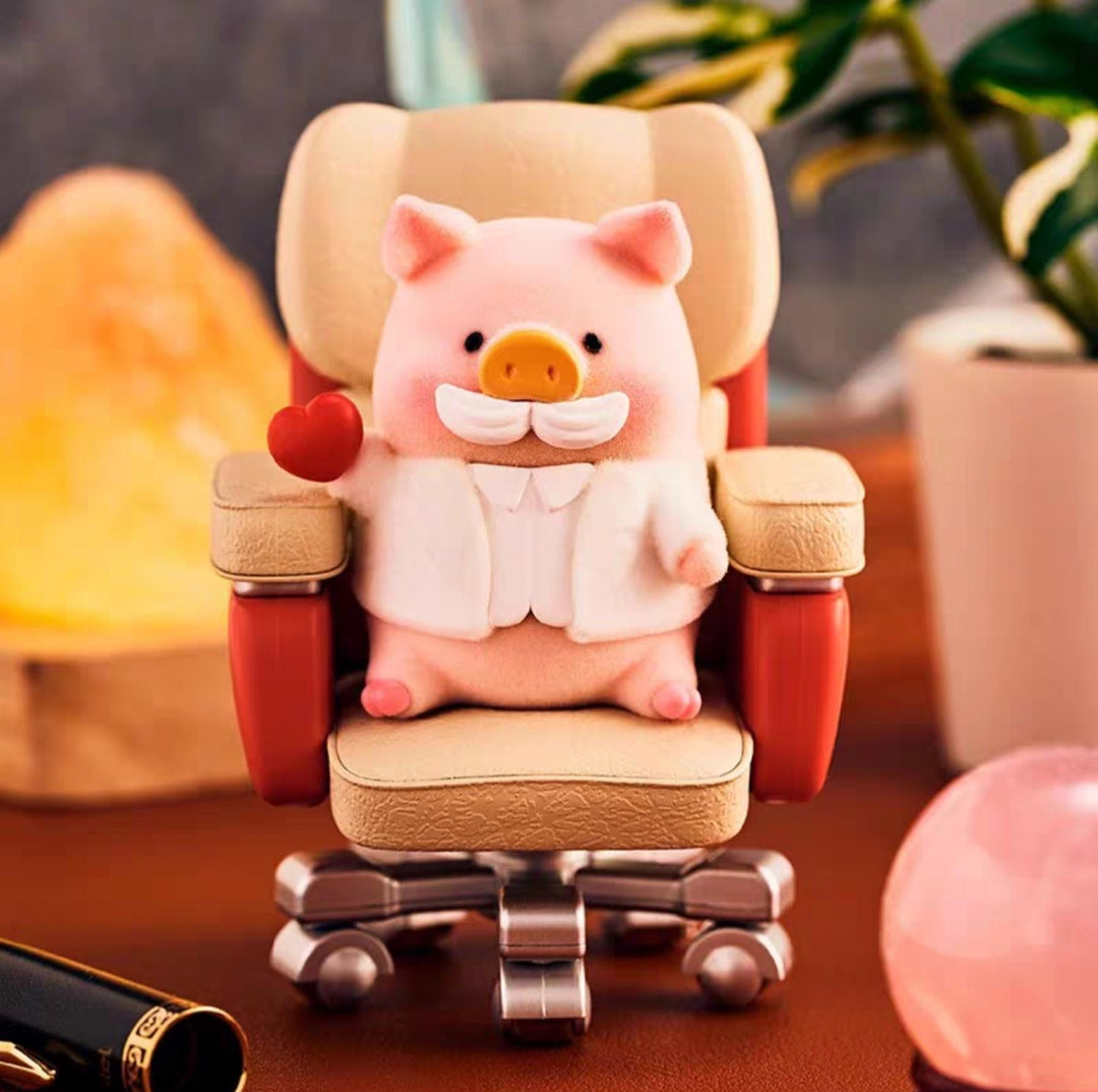 TOYZERO+ Canned Pig LuLu Pig Working Pig Blind Box Flocked Doll Trendy Toy TOYZERO+罐头猪LuLu猪上班猪事多盲盒植绒公仔潮玩桌面摆件