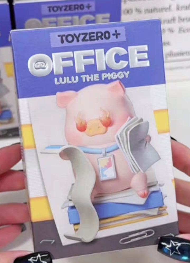 TOYZERO+ Canned Pig LuLu Pig Working Pig Blind Box Flocked Doll Trendy Toy TOYZERO+罐头猪LuLu猪上班猪事多盲盒植绒公仔潮玩桌面摆件