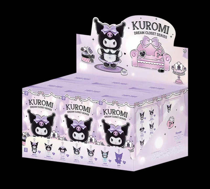 TOPTOY Kuromi Dream Closet Series Blind Box Cute Trendy Plush Toy Keychain Gift 正版TOPTOY酷洛米梦想衣橱系列盲盒可爱潮玩毛绒玩偶挂件女生礼物