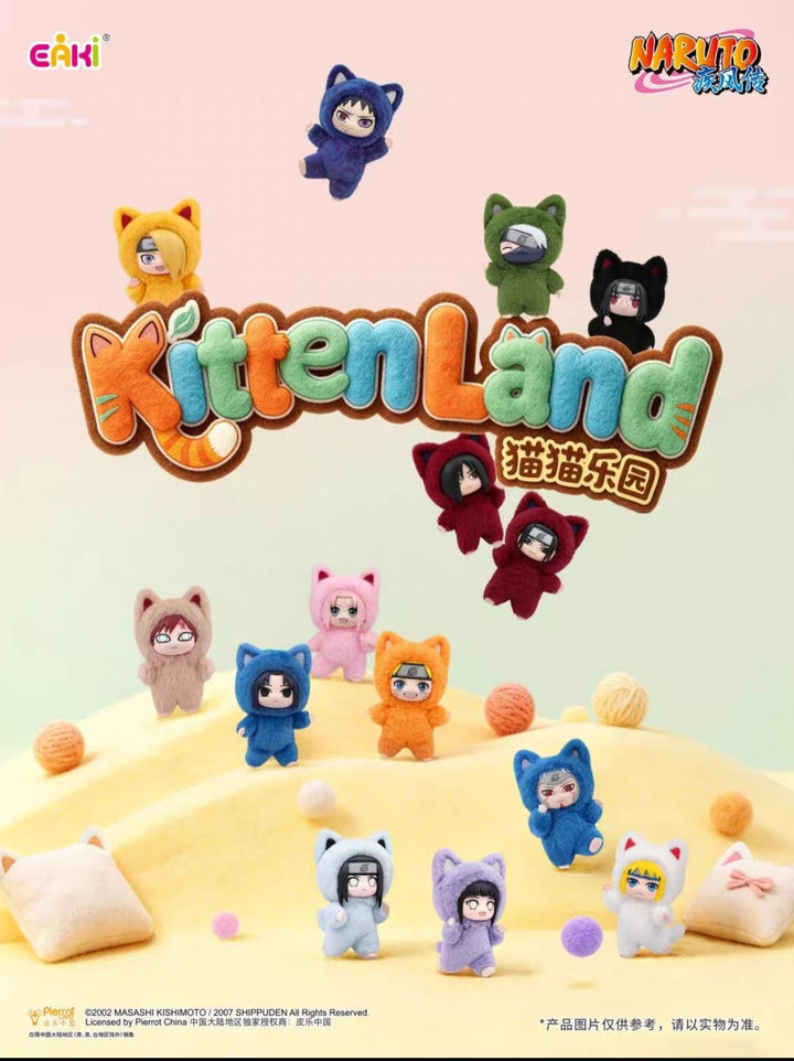 EAKI Naruto Cat Paradise Series V3 Blind Box Vinyl Figure Toy Gift Set EAKI亿奇火影忍者猫猫乐园系列第三弹盲盒搪胶手办潮玩礼