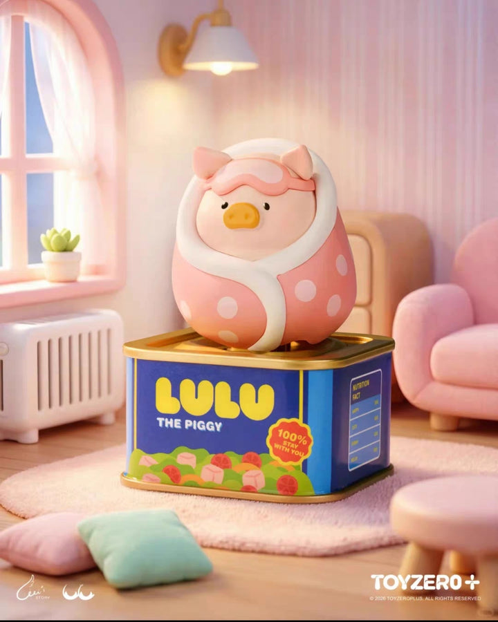 TOYZERO+ Canned Pig LuLu's Holiday Series Blind Box Light-Activated Flocked Toys零加罐头猪LuLu放假Lu系列盲盒光动植绒潮玩周边桌面摆件