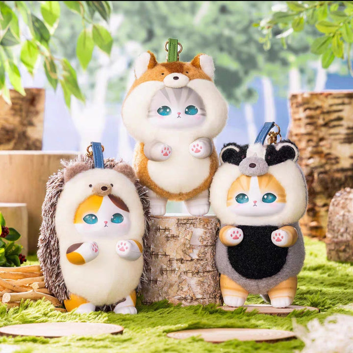 Mofusand Cat Sandy Forest Animal Nordic Kitten Plush Keychain Blind Box 正版现货Mofusand猫福珊迪森林动物北欧小猫毛绒挂件盲盒全新端盒