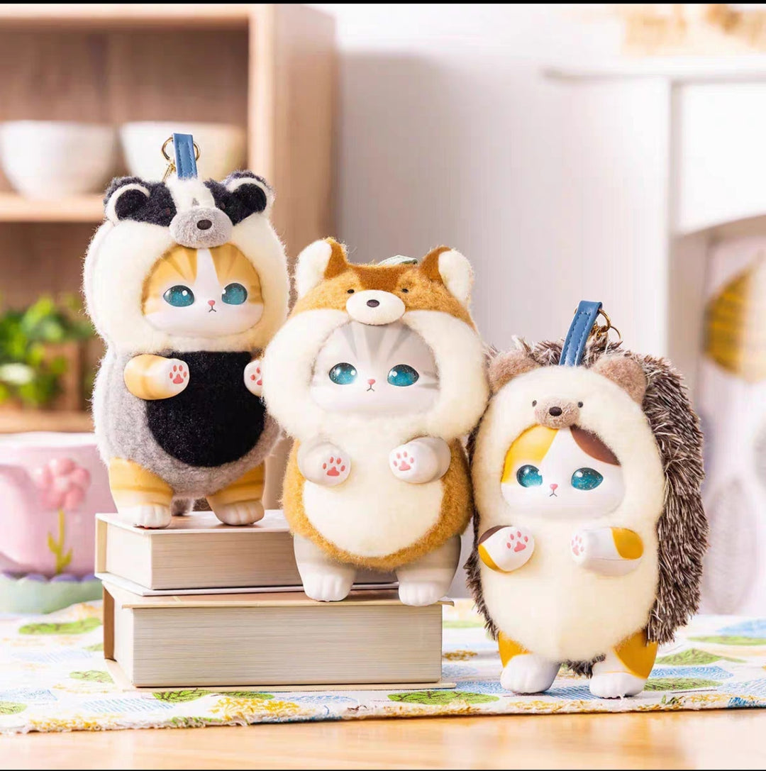 Mofusand Cat Sandy Forest Animal Nordic Kitten Plush Keychain Blind Box 正版现货Mofusand猫福珊迪森林动物北欧小猫毛绒挂件盲盒全新端盒