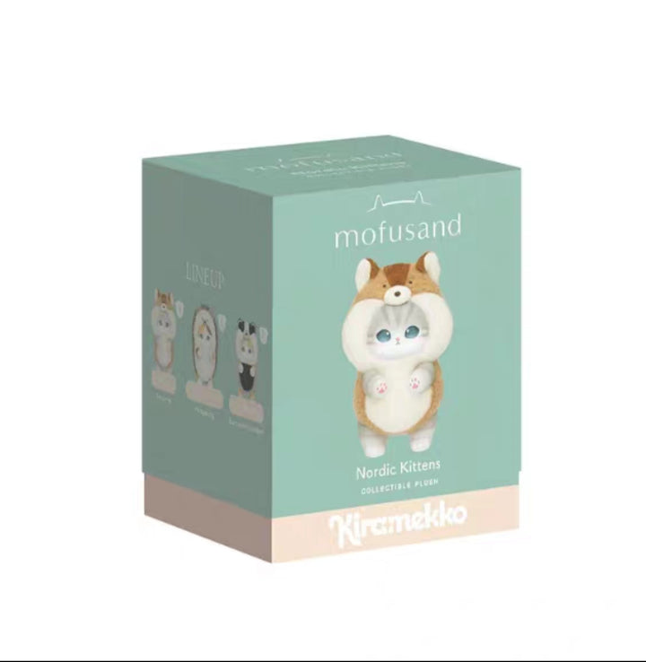 Mofusand Cat Sandy Forest Animal Nordic Kitten Plush Keychain Blind Box 正版现货Mofusand猫福珊迪森林动物北欧小猫毛绒挂件盲盒全新端盒