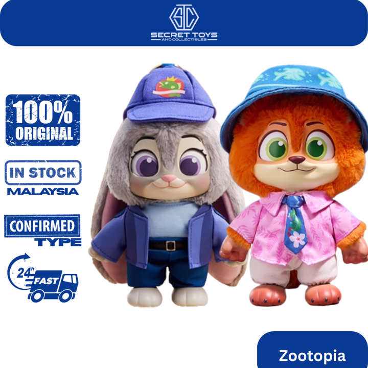 Ready Stock Original Zootopia 2 City Residents Series Blind Box (Soft Vinyl Plush)