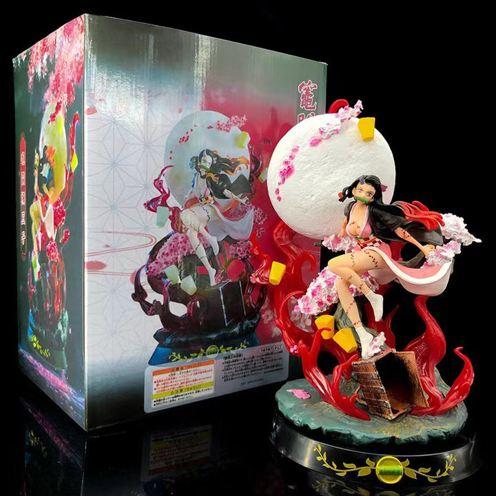 Demon Slayer Blood Explosion Nezuko Kamado GK Large-Scale Figure Birthday Gift Model Anime Display Toy 31CM Height