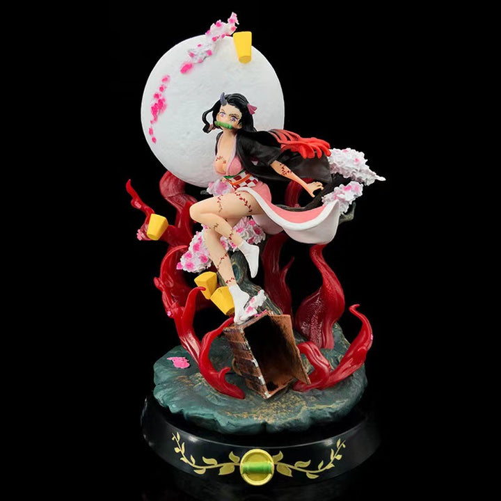 Demon Slayer Blood Explosion Nezuko Kamado GK Large-Scale Figure Birthday Gift Model Anime Display Toy 31CM Height