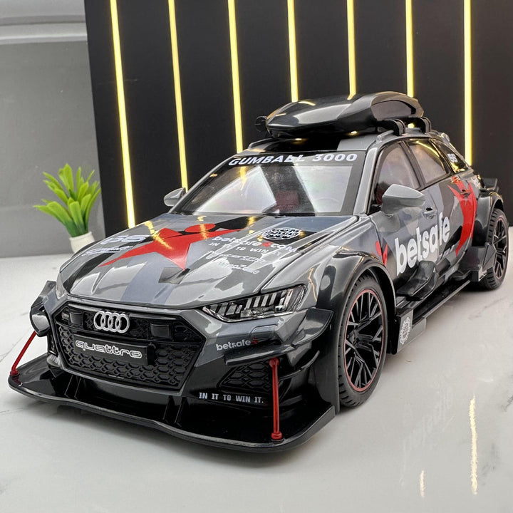 Welly 1:24 Diecast Audi RS6 Modified Version Sound & Light Toy Car Collectibles Toys