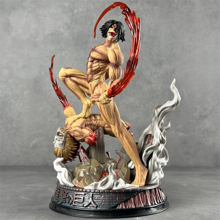 Attack On Titian Eren Battle Form Base Anime Model Figure Statue (29CM Height)