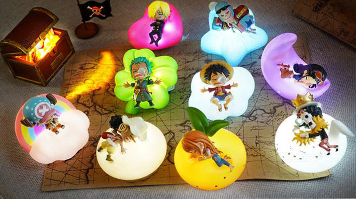 One Piece Sweet Dreams Series One Blind Box Doll Figures Hobby Collecting Luffy Zoro Sweet Dream Table Lamp