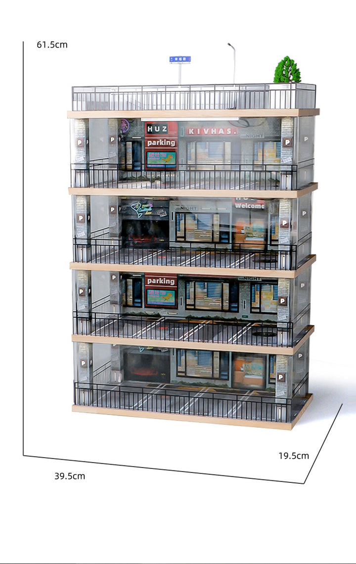 Car Park Display Box Collection Box for Car 1/32