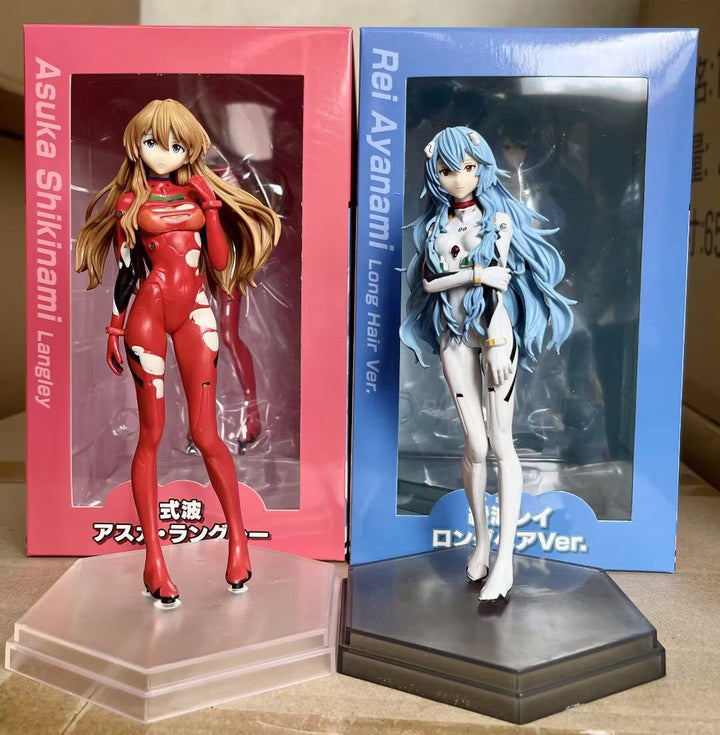 Series 5 - EVA Long-Haired Rei Ayanami & Asuka Standing Figure (Theatrical Version) - Yunxiang Anime Figurine