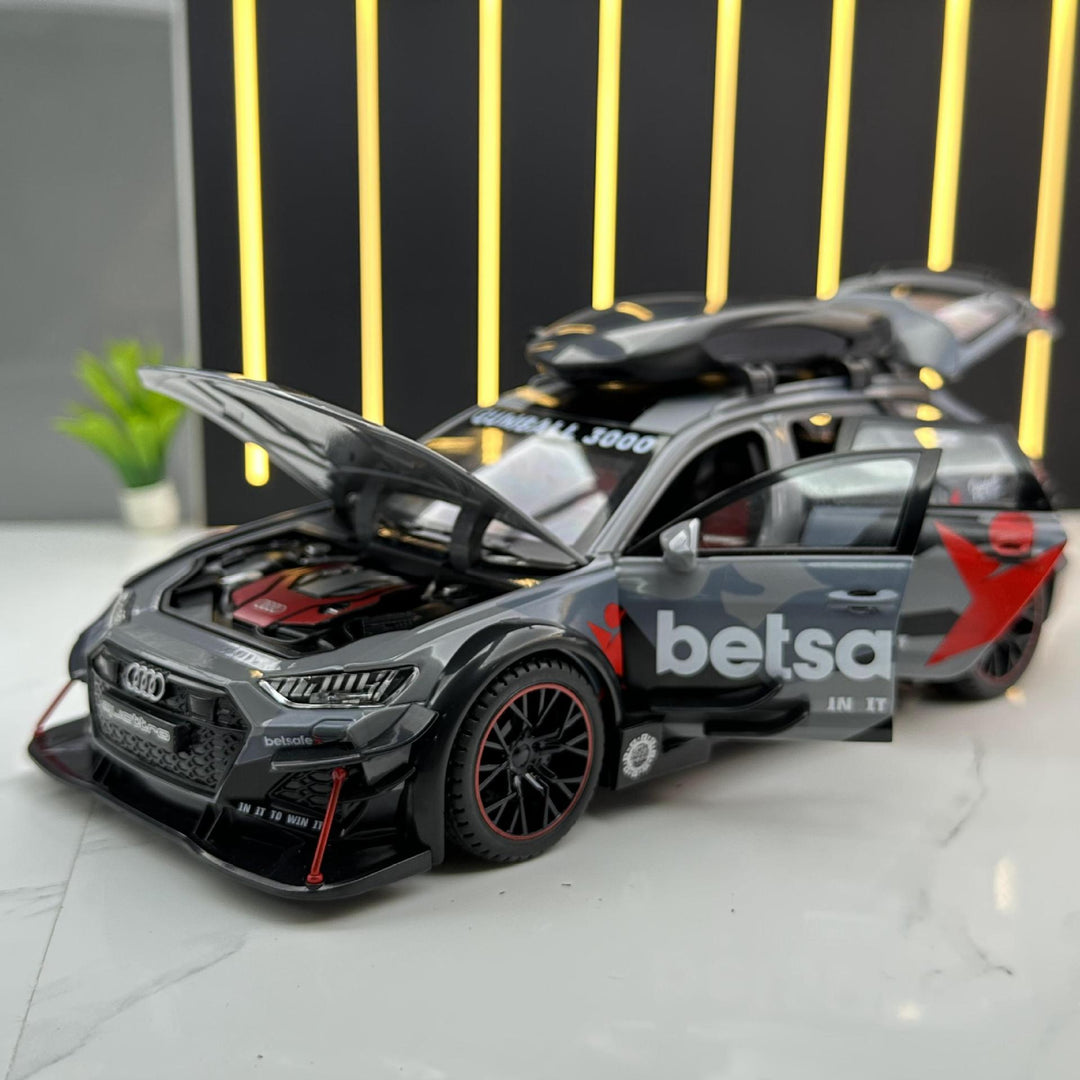 Welly 1:24 Diecast Audi RS6 Modified Version Sound & Light Toy Car Collectibles Toys