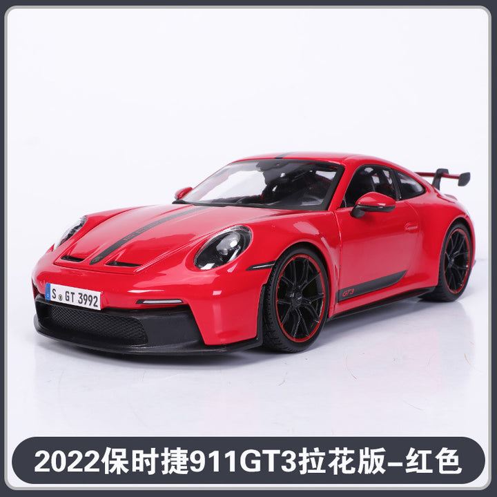 Official Licensed Maisto Porsche 911 GT3 1:18 Scale Diecast Model (Blue/Red/Black)