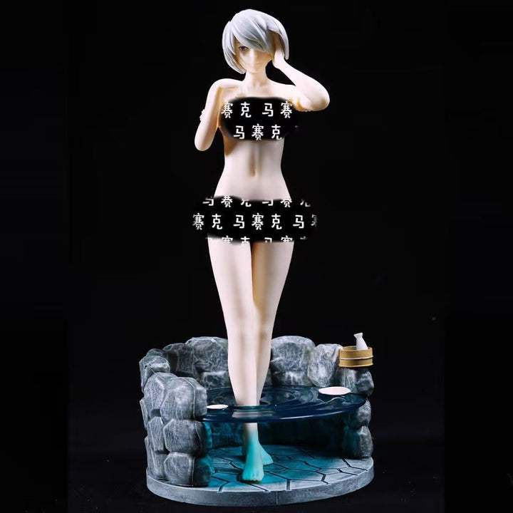 NieR: Automata 2B Bathing Scene PVC Figure - Anime Model, Game Character Statue, Collectible Figurine, Display Model, Action Figure, Fan Merchandise, Gaming Decor