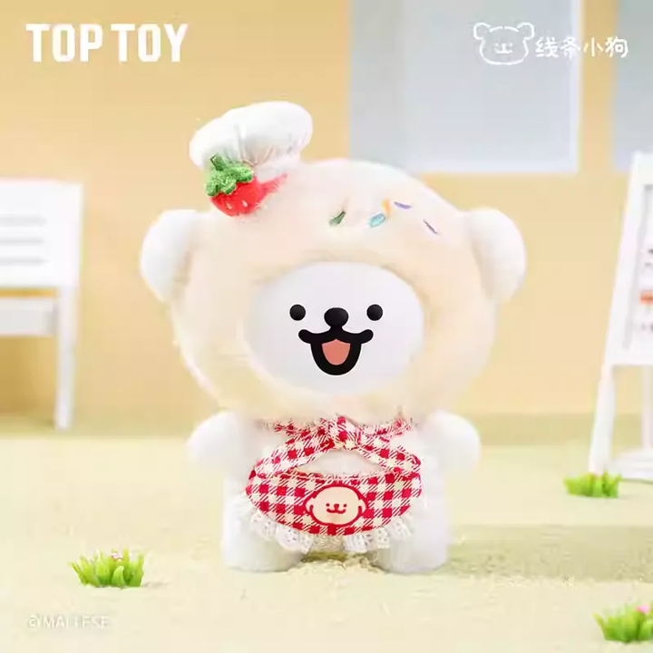 Original TOPTOY Maltese Colorful Daily Series Blind Box 线条小狗·缤纷日常系列搪胶毛绒可爱玩具桌面摆件生日礼物