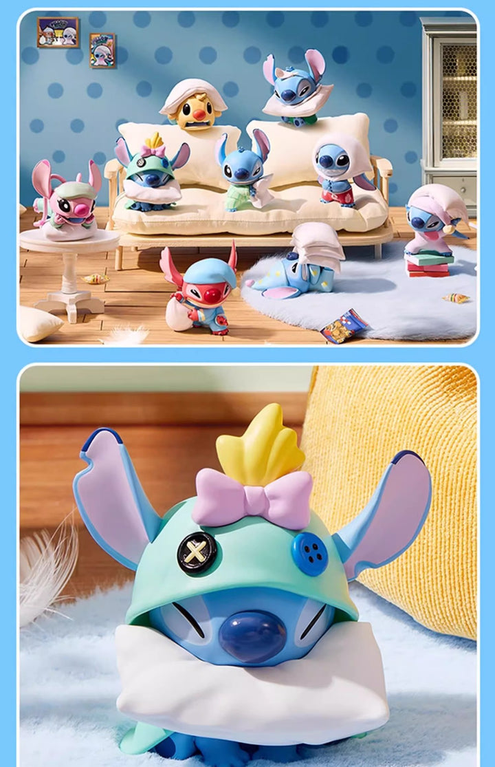 MINISO Disney Stitch Pillow Fight Series Blind box Figure Mystery Box 史迪奇枕头大战系列盲盒