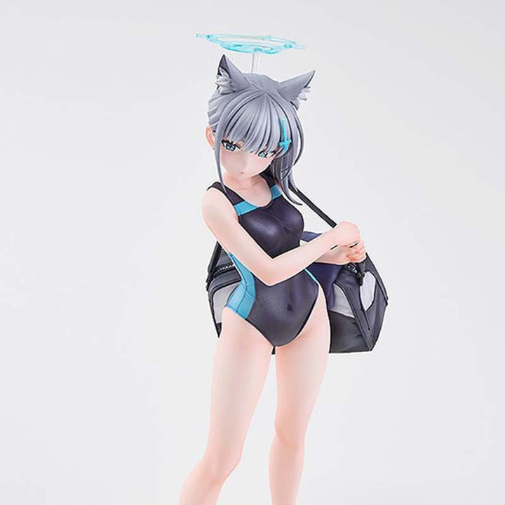 Blue Archive - Sand Wolf White Crossbody Bag with Swimwear Figurine 24CM