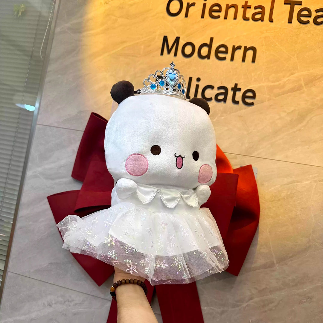 Yier & Bubu Wedding Gown Edition Plushie Panda Emoticon Anime Throw Pillow Ornament 一二布布婚纱礼服版玩偶熊猫表情包