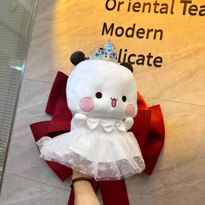 Yier & Bubu Wedding Gown Edition Plushie Panda Emoticon Anime Throw Pillow Ornament 一二布布婚纱礼服版玩偶熊猫表情包