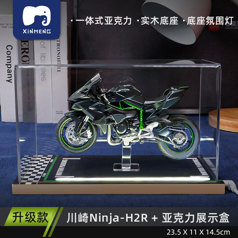 Kawasaki H2R & Ducati V4S In Red 1:9 Alloy Metal  360G Weight Model Car Super Bike