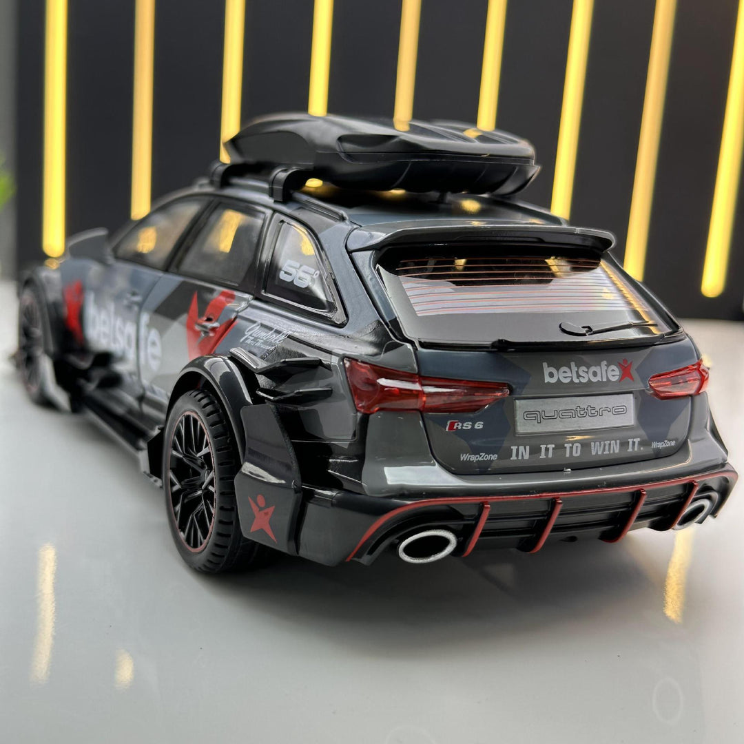 Welly 1:24 Diecast Audi RS6 Modified Version Sound & Light Toy Car Collectibles Toys