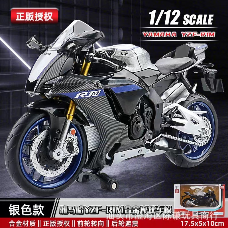 Licensed 1:12 Motorcycle Model Diecast – BMW S1000RR, Kawasaki ZX-6R, Yamaha YZF-R1, Honda CBR1000RR-R