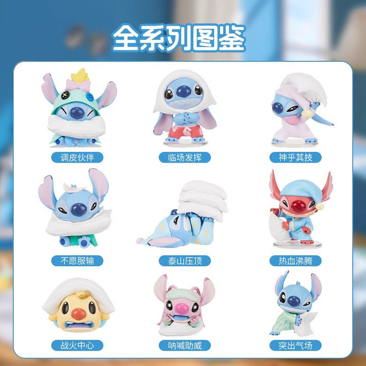 MINISO Disney Stitch Pillow Fight Series Blind box Figure Mystery Box 史迪奇枕头大战系列盲盒