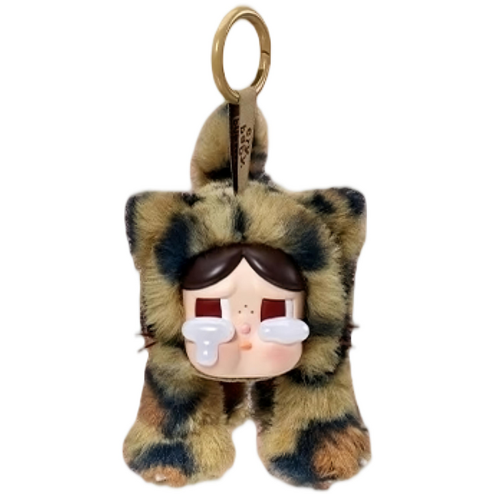 Original POPMART CRYBABY Wild but Cutie Series Vinyl Plush Pendant Blind Box CRYBABY哭娃豹豹猫猫系列搪胶毛绒挂件盲盒