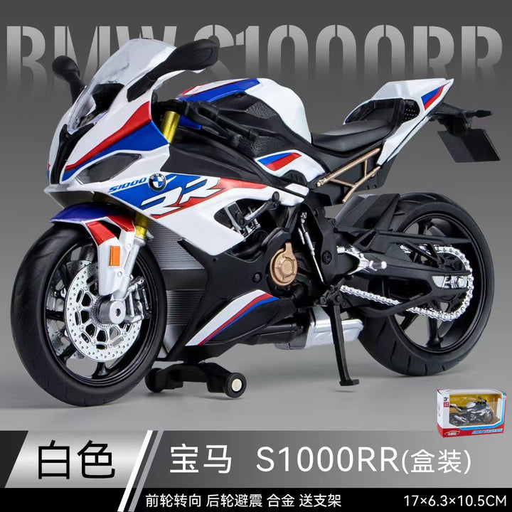 Licensed 1:12 Motorcycle Model Diecast – BMW S1000RR, Kawasaki ZX-6R, Yamaha YZF-R1, Honda CBR1000RR-R