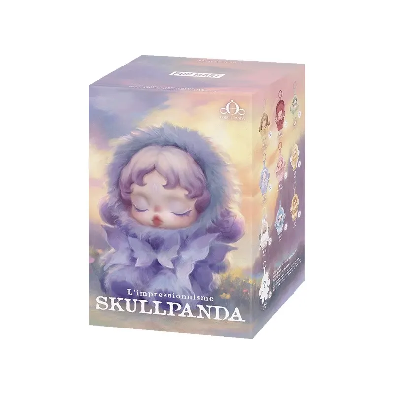 Original POPMART SKULLPANDA V2 L'impressionnisme Series Plush Pendant Blind Box SKULLPANDA光织园系列毛绒盲盒冬日乐章二代礼物
